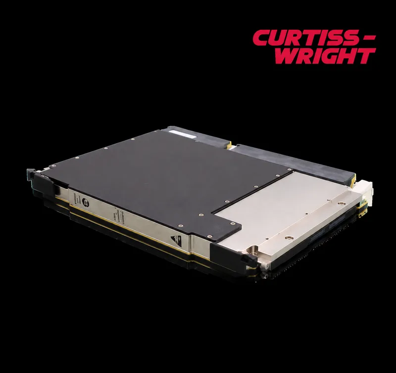 The ruggedized VPX electronics chassis behind the liquid cooling redesign