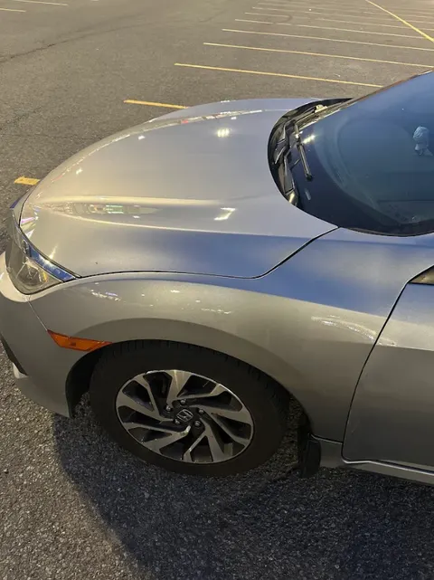 Finished fender reinstalled on the car